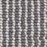 Close-up of Country House Grey Shingle Striped wool texture.