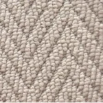 Close-up of Harrison Cream Herringbone Stair Runner texture.