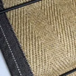 Close-up of Honey Herringbone Sisal Stair Runner texture.