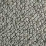 Close-up of gray loop pile carpet texture