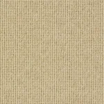 Close-up of textured beige wool loop pile carpet.