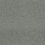 Textured gray loop pile broadloom carpet swatch.